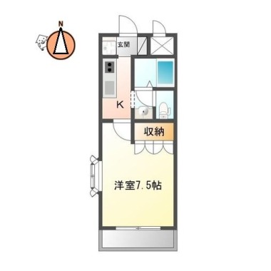 エトワール大開 205の間取り図