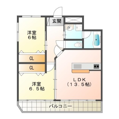 グランセ田宮 305の間取り図