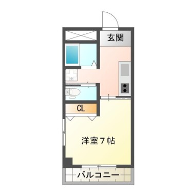 メゾン城南 206の間取り図