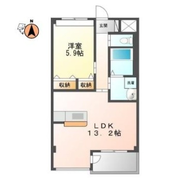 ユニヴァ山城 201の間取り図