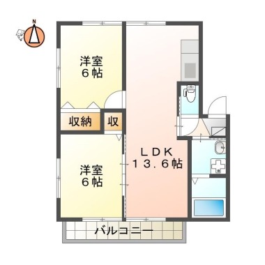 グランコート A202の間取り図