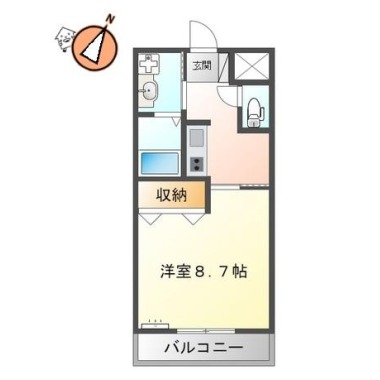 ネストかちどき橋 201の間取り図