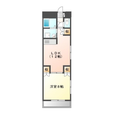 上吉野町 マンション 1LDK 101の間取り図