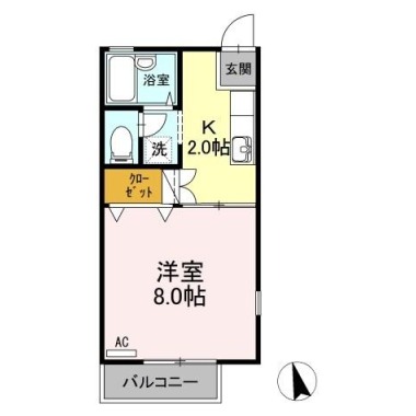 セザール昭和 203の間取り図