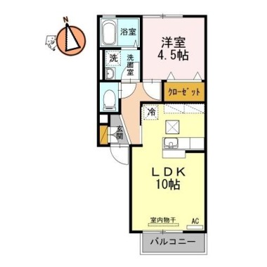 ハピネス杜 102の間取り図