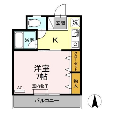 ルミナスコート 206の間取り図