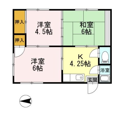 かがやきビル 205の間取り図