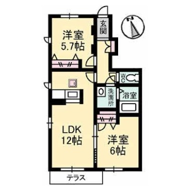 プロヌーブ沖洲I番館 101の間取り図