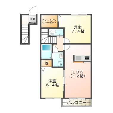 プロヌーブ沖洲I番館 203の間取り図