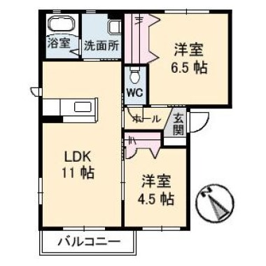 シャーメゾンプランドール B棟 102の間取り図