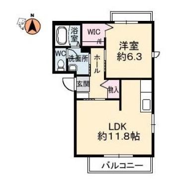 べレオ佐古 102の間取り図