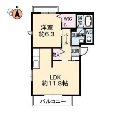 べレオ佐古 201の間取り図