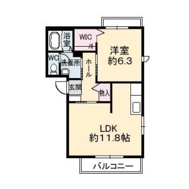 べレオ佐古 202の間取り図