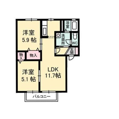 ディアス昭和I 102の間取り図