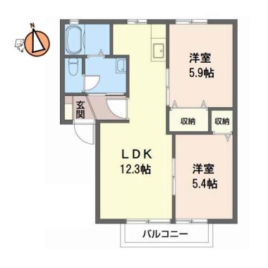 ディアス昭和I 203の間取り図