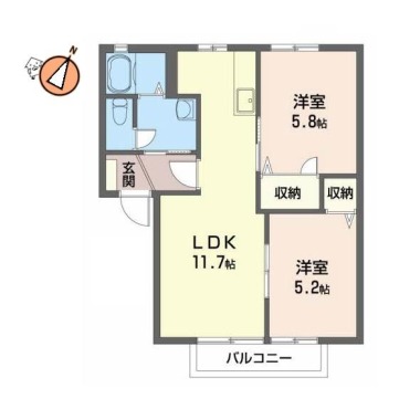 ディアス昭和I 206の間取り図