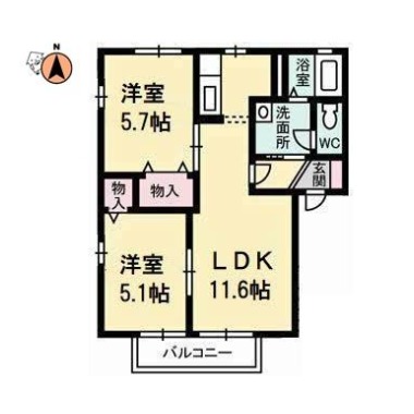 ディアス昭和I 207の間取り図