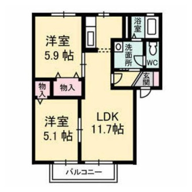 ディアス昭和II 122の間取り図