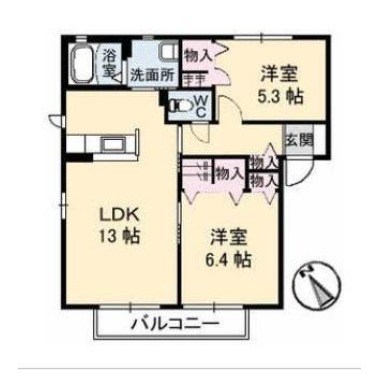 シャーメゾン末広 101の間取り図