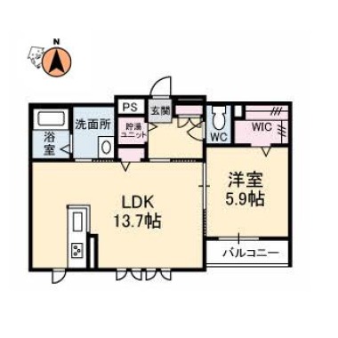 メゾンド・ホルト 202の間取り図