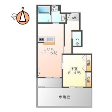 マルハII番館 101の間取り図