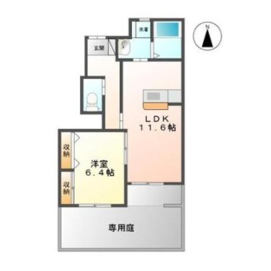 マルハII番館 105の間取り図