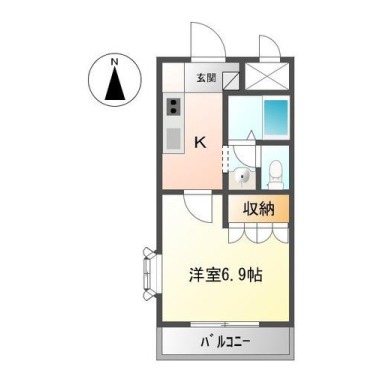 メゾン・アイリス 105の間取り図