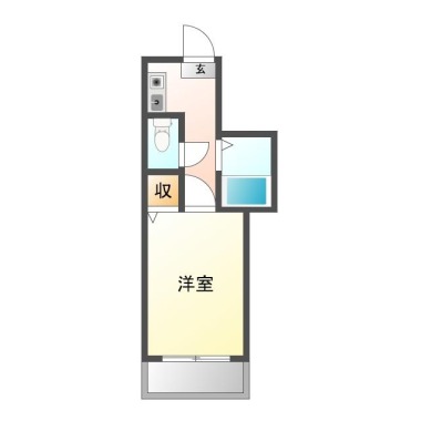 蔵本町 マンション 1K 404の間取り図