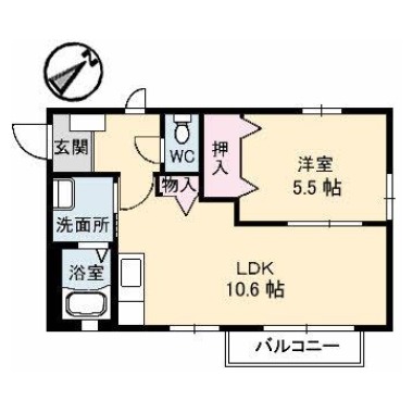 エスポワール住吉 103の間取り図