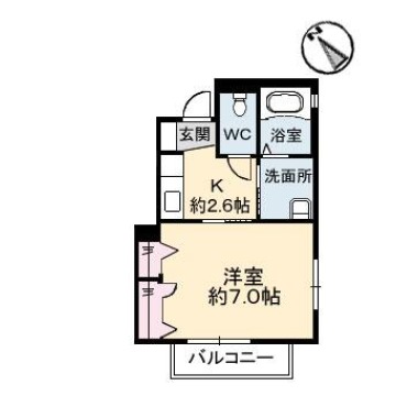 シャーメゾンエピナール 1番館 101の間取り図