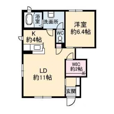 シャーメゾンエピナール D棟 110の間取り図