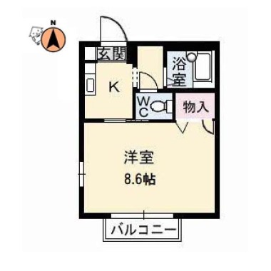 ジュネス新浜 101の間取り図