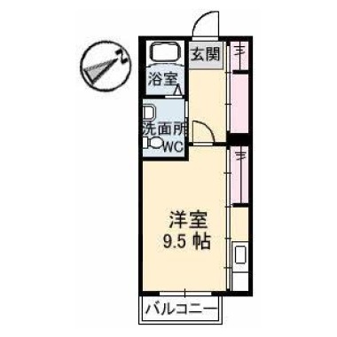 シャーメゾンM 102の間取り図