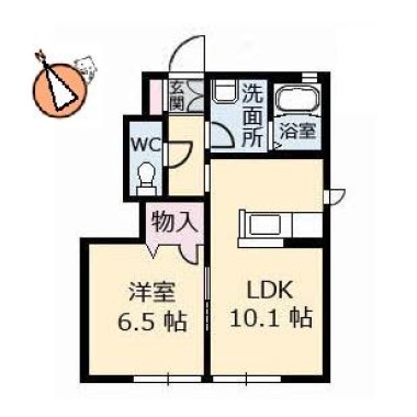 シャーメゾンY 105の間取り図