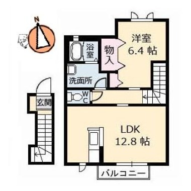 シャーメゾンY 203の間取り図