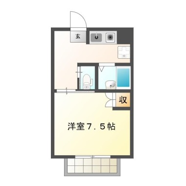 庄町 アパート 1K 105の間取り図