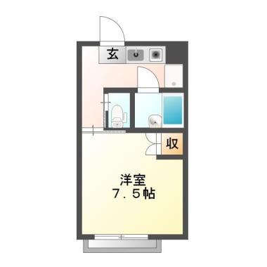 庄町 アパート 1K 203の間取り図