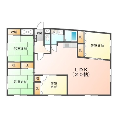北田宮 マンション 4LDK 307の間取り図
