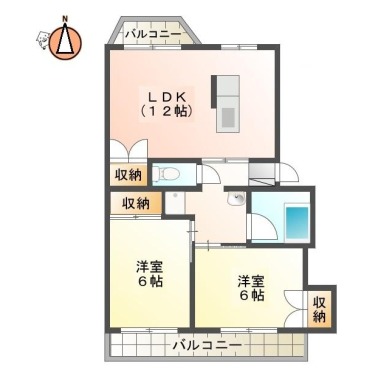 上助任町 マンション 2LDK 304の間取り図