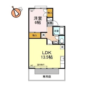 セジュール佐古 104の間取り図