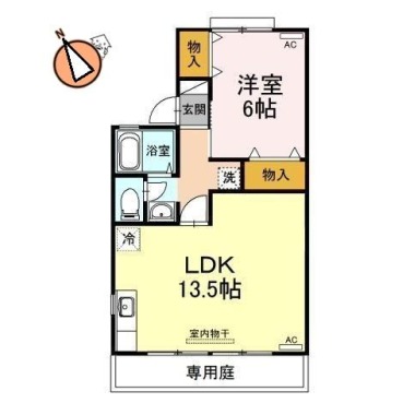 セジュール佐古 105の間取り図