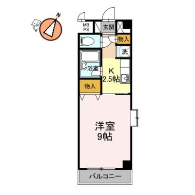 グリーンリバティ新蔵 201の間取り図