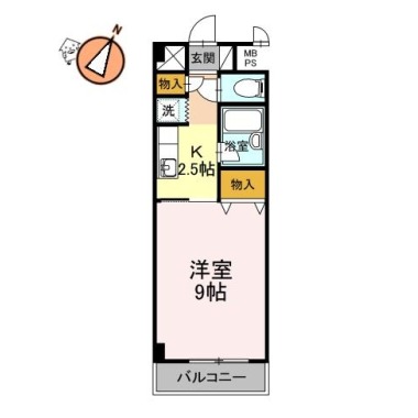 グリーンリバティー新蔵 202の間取り図