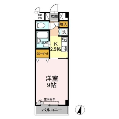 グリーンリバティ新蔵 203の間取り図