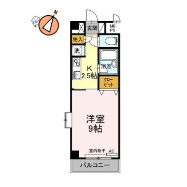 グリーンリバティ新蔵 207の間取り図