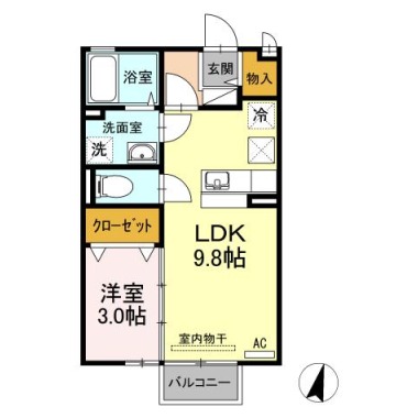 シェルマーレ 201の間取り図