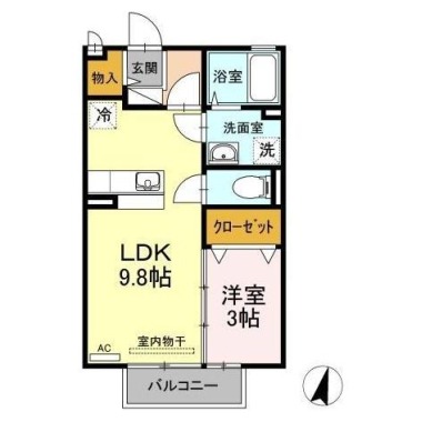 シェルマーレ 202の間取り図