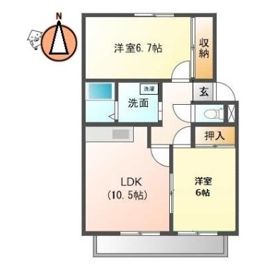 クレセント 103の間取り図