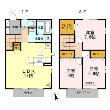 ウィズ城南 A1の間取り図