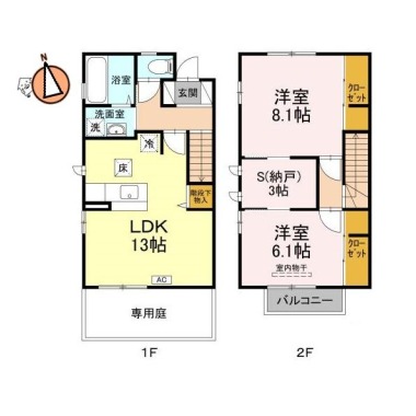 ウィズ城南 C2の間取り図